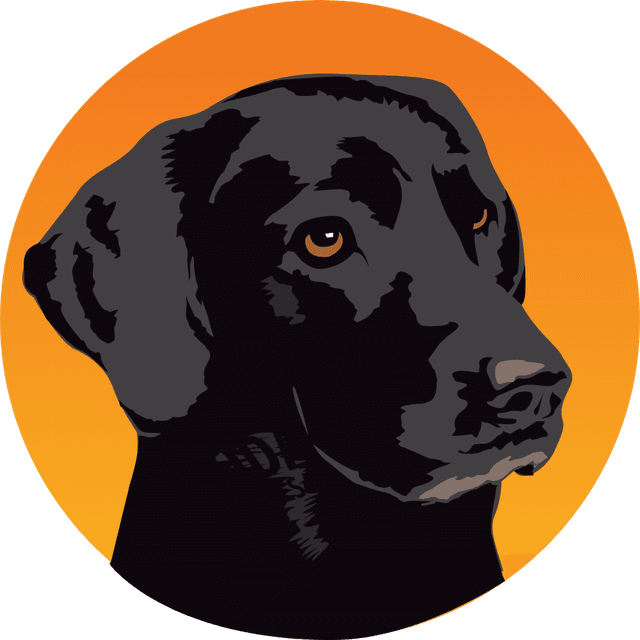 Black Dog Circle Logo Template download