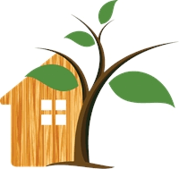 Green Tree House Construction Building Logo Template download