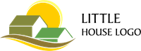 Lettle House Sun Building Logo Template download