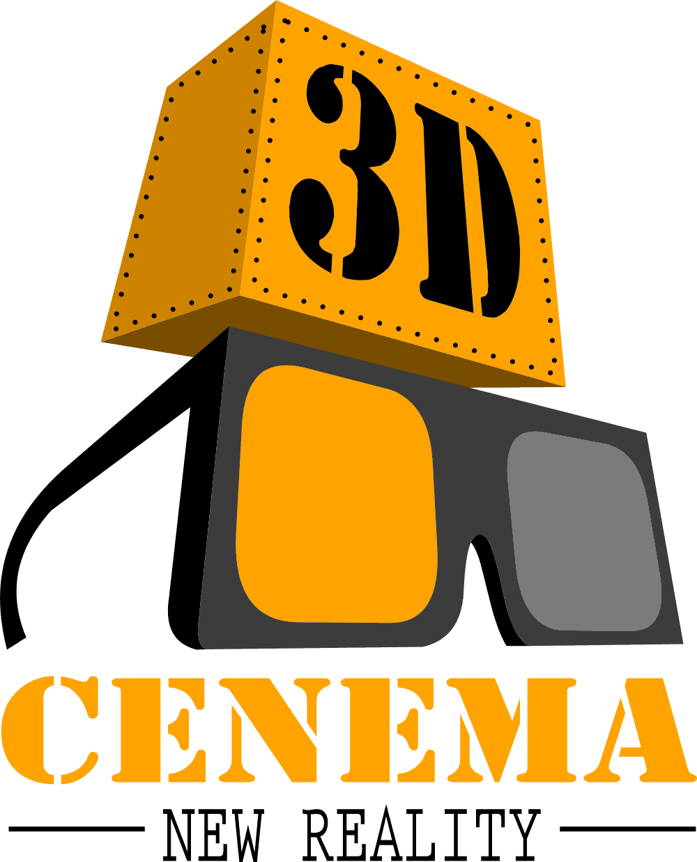 3D Cinema Logo Template download