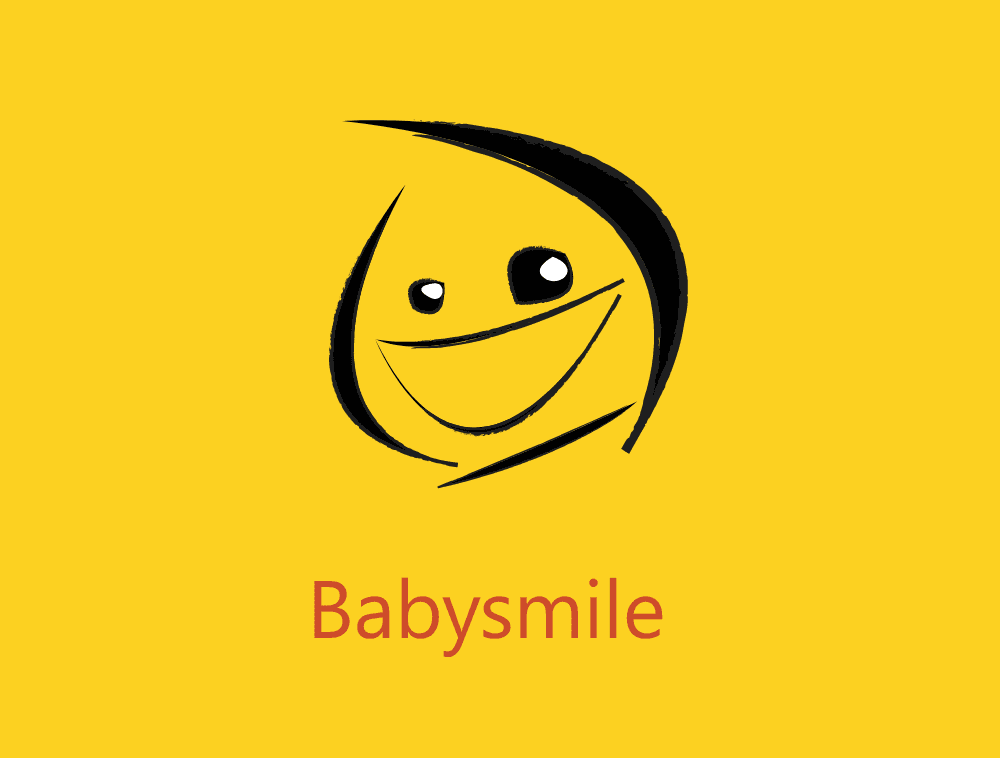 Abstract Funky Baby Smile Logo Template download