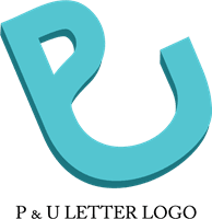 Alphabet P U Design Logo Template download