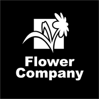 Black and White Flower Logo Template download