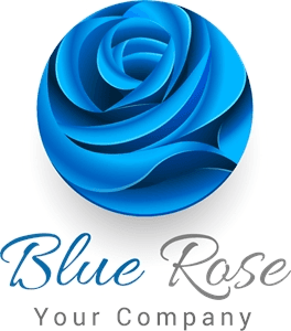 Blue rose Logo Template download