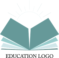 Book Sun Education Logo Template download