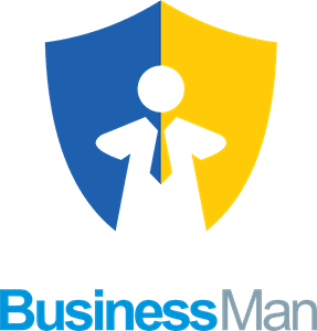 Business man shield Logo Template download