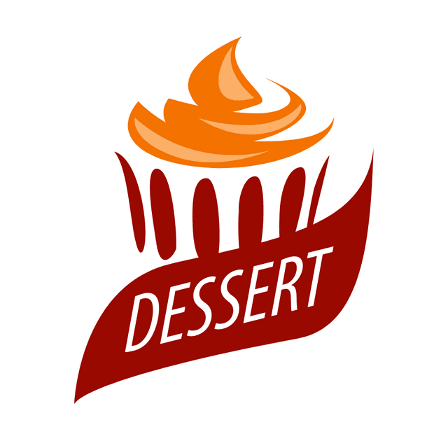 Cake with orange cream Logo Template download