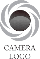 Camera Lens Aperture Logo Template download