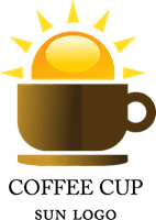 Coffee Shop Sun Food Logo Template download