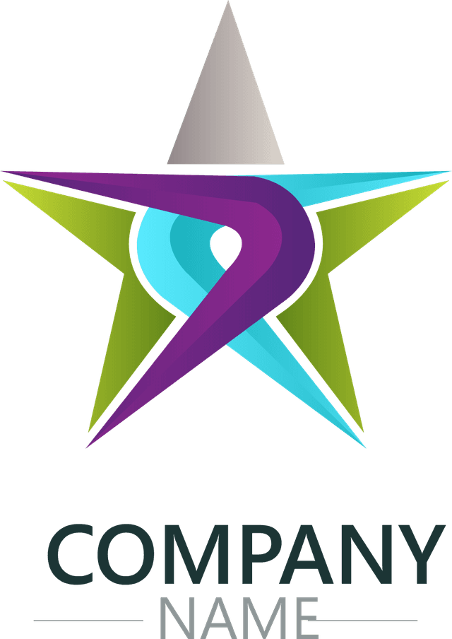 colorful star company Logo Template download