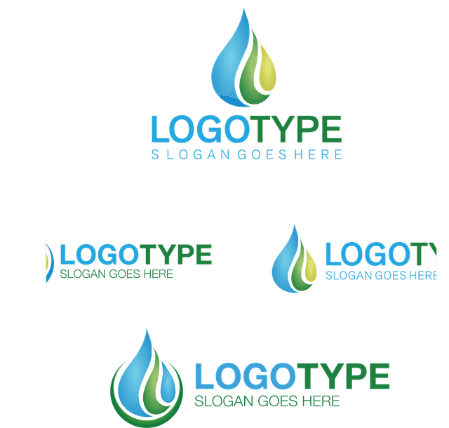 Colorful Water Drop Logo Template download