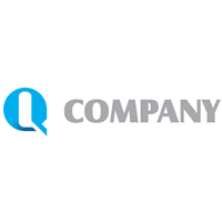 Company Blue Q Logo Template download