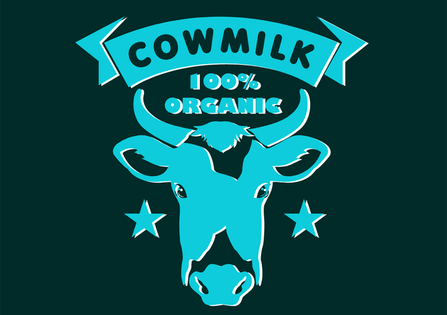 cow milk organic Logo Template download