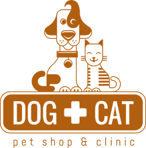 Dog and cat with pet shop and clinic Logo Template download