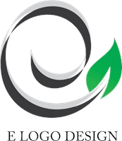 E Leaf Letter Logo Template download