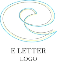 E Letter Line Drawing Logo Template download