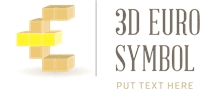 Euro 3D symbol Logo Template download