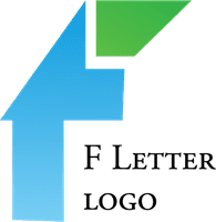 F Cut Letter Logo Template download