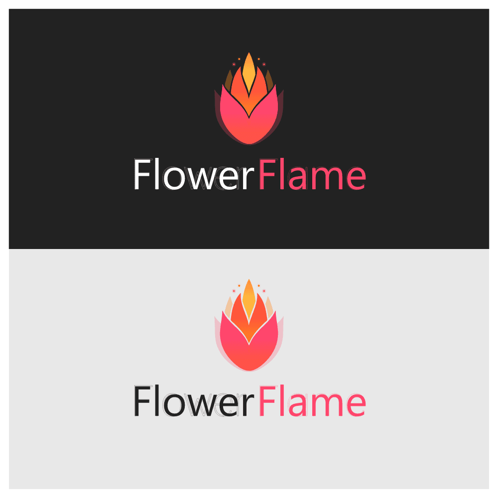 Flower Flame Logo Template download