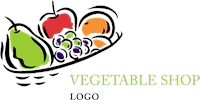 Fruit Shop Vegetables Logo Template download