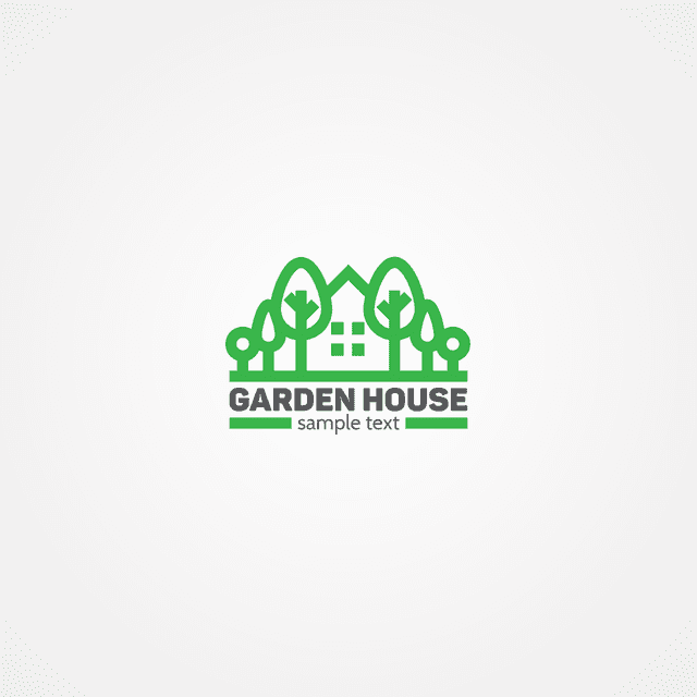 Garden house Logo Template download