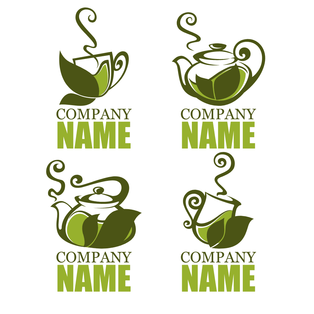 green tea Logo Template download