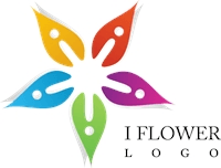 I Letter Colour Leaf Logo Template download