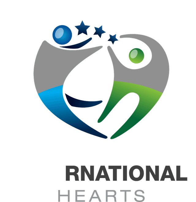 International Hearts Health and Care Logo Template download