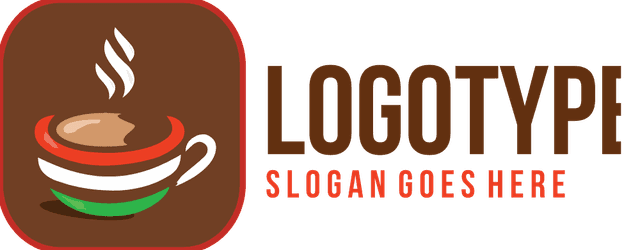 Italian Coffee in a Shape Logo Template download