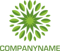 Leaf Sun Logo Template download