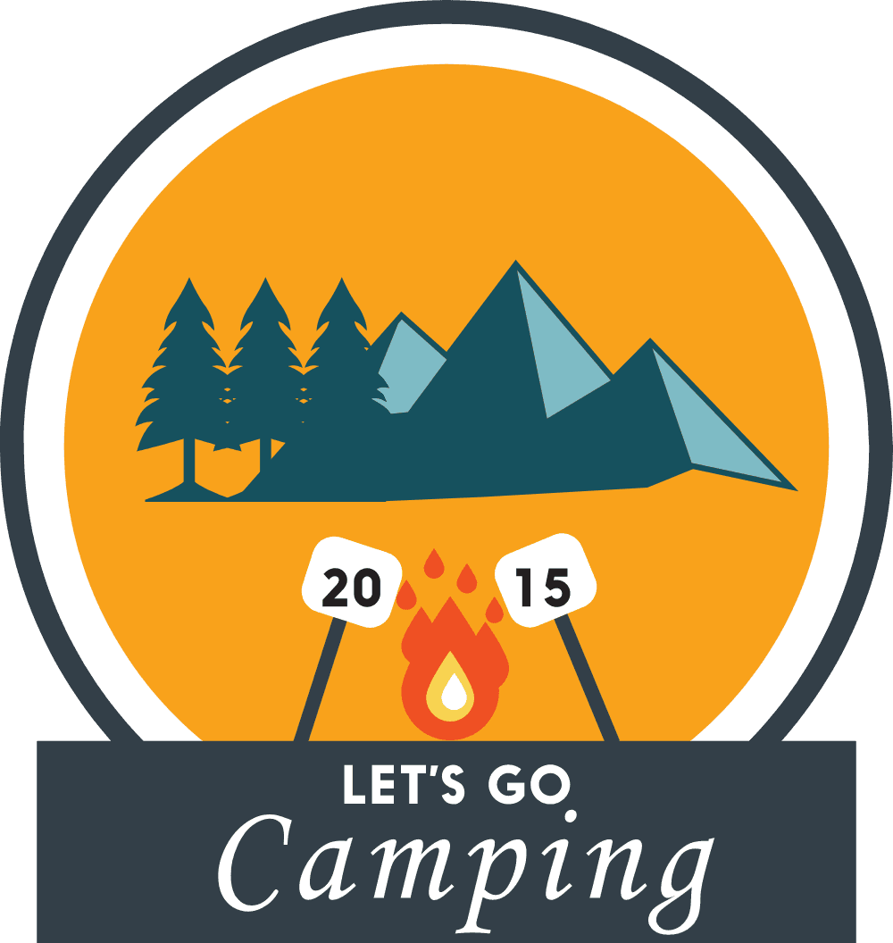 Lets Go Camping Logo Template download