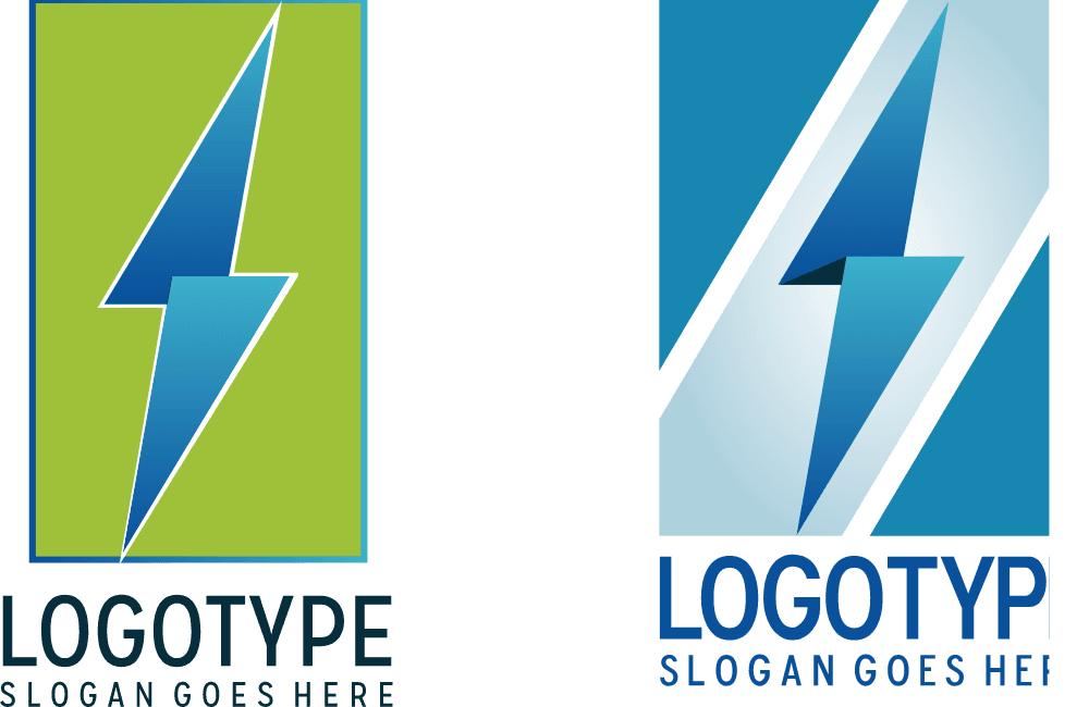Lightning in a Shape Logo Template download