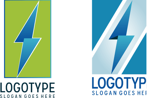 Lightning in a Shape Logo Template download
