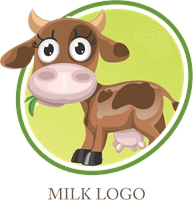 Milk Cow Drink Logo Template download