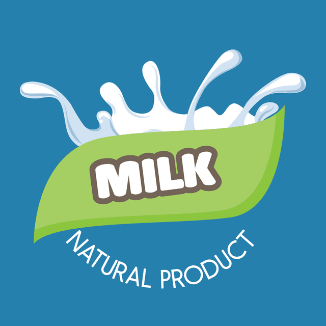 naturel product milk company Logo Template download