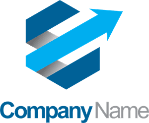 Polygon arrow 3D company Logo Template download