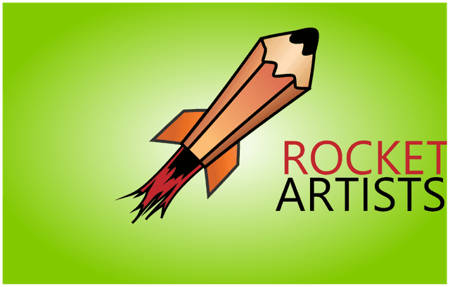 Rocket Pencil Art Logo Template download
