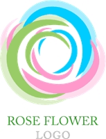 Rose Flower Logo Template download