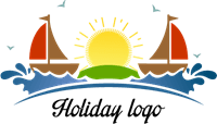 Sun Beach Sea Boat Holiday Tour Logo Template download