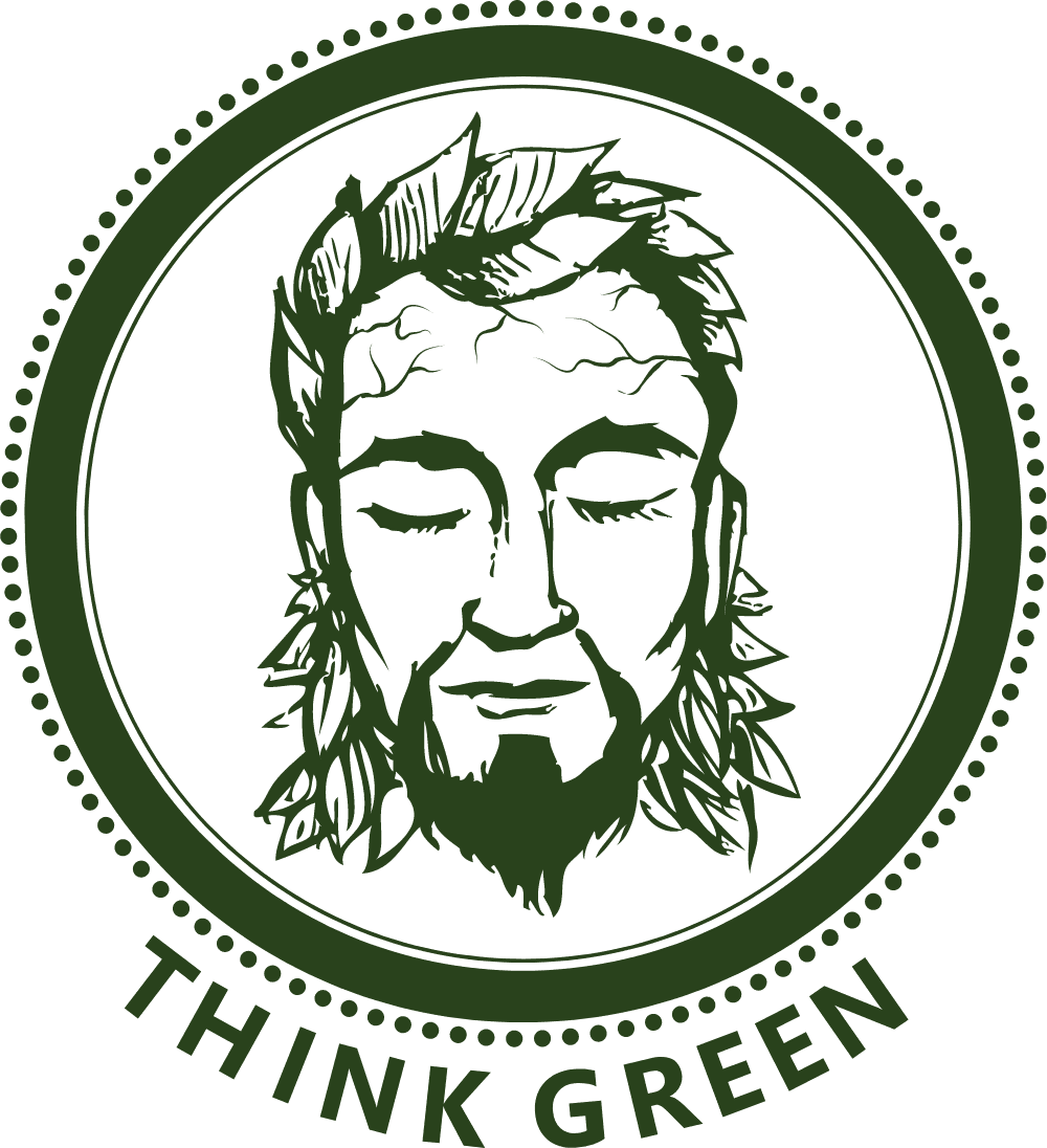 Think Green Floral Face Logo Template download