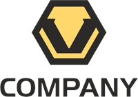 V Hexagon Logo Template download