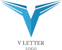 V Letter Speed Motion Logo Template download