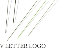 V Line Design Logo Template download