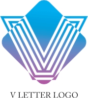 V Line Logo Template download