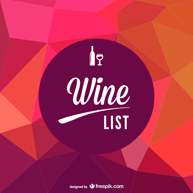 Wine List Geometry Menu Logo Template download