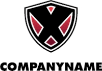 X Shield Logo Template download