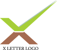 X Tick Letter Logo Template download
