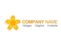 Yellow Flower Logo Template download