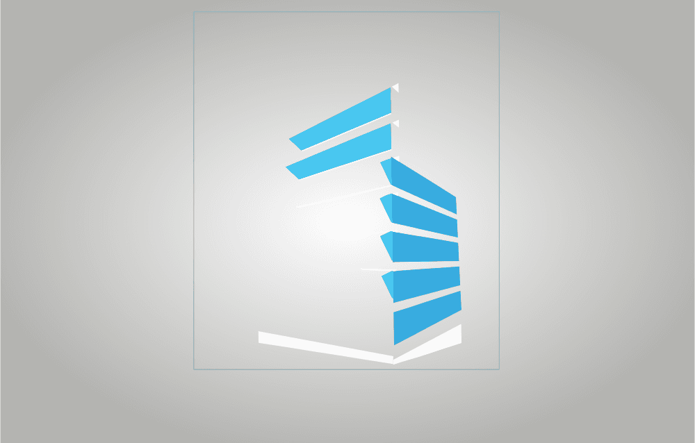 Blue Real Estate 2D Building Logo Template download