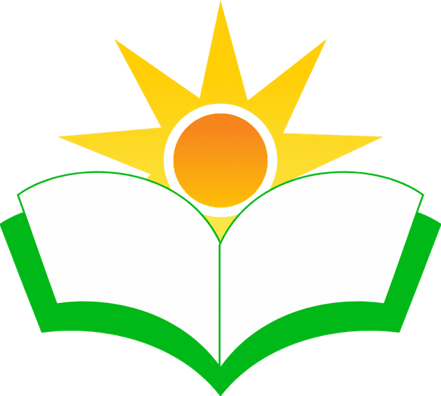 Education Book Sun Logo Template download